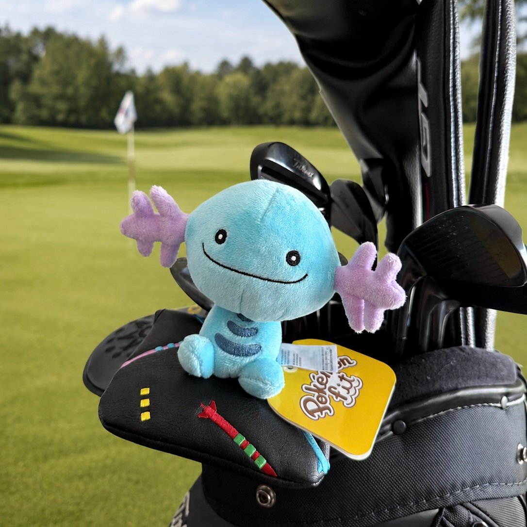 Wooper Inspired Mallet Putter Headcover on golf bag